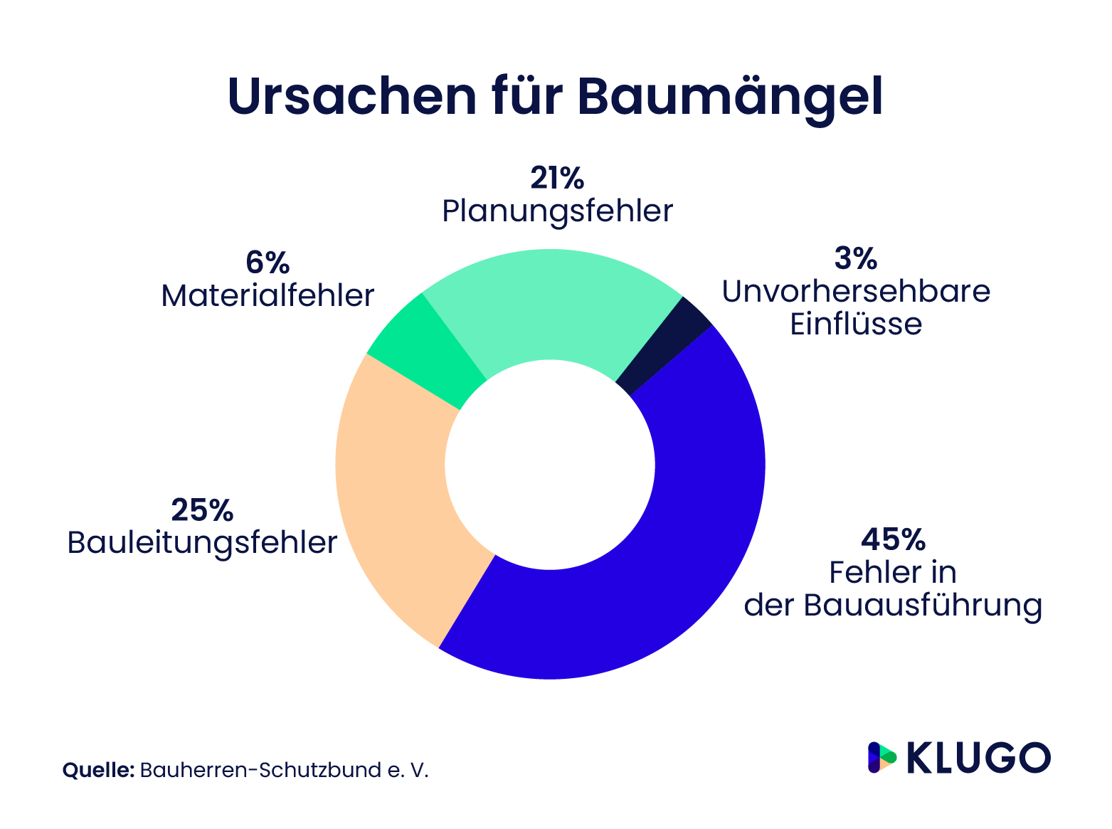 Ursachen für Baumängel – Infografik