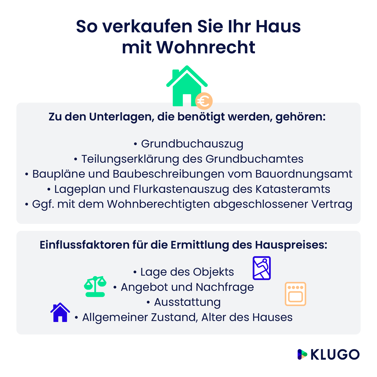 So verkaufen Sie Ihr Haus mit Wohnrecht – Infografik
