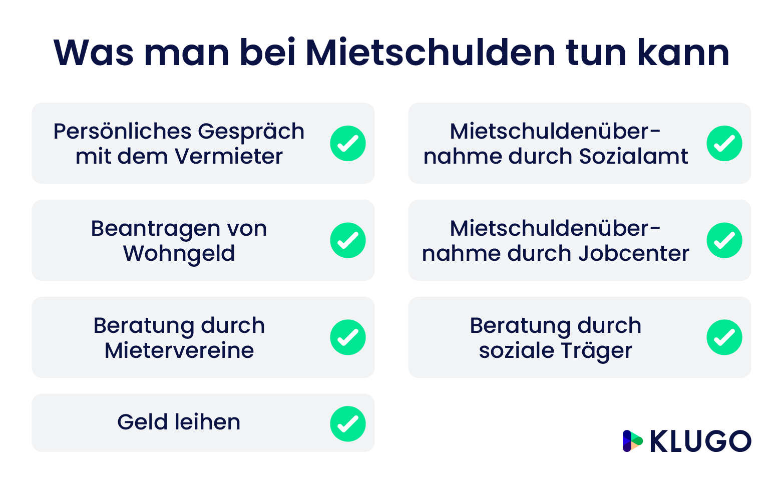Was man bei Mietschulden tun kann – Infografik