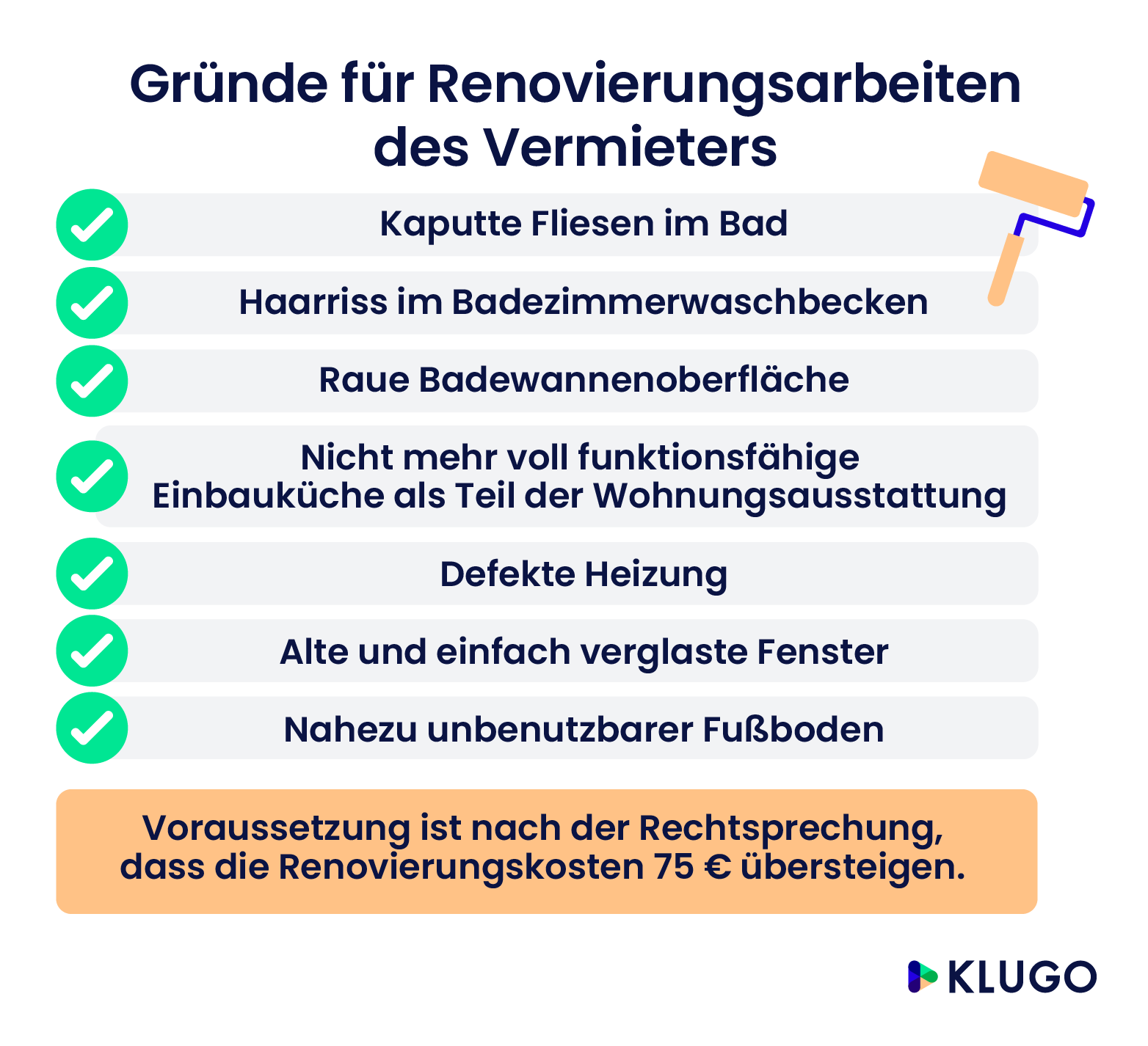 Gründe für Renovierung – Infografik