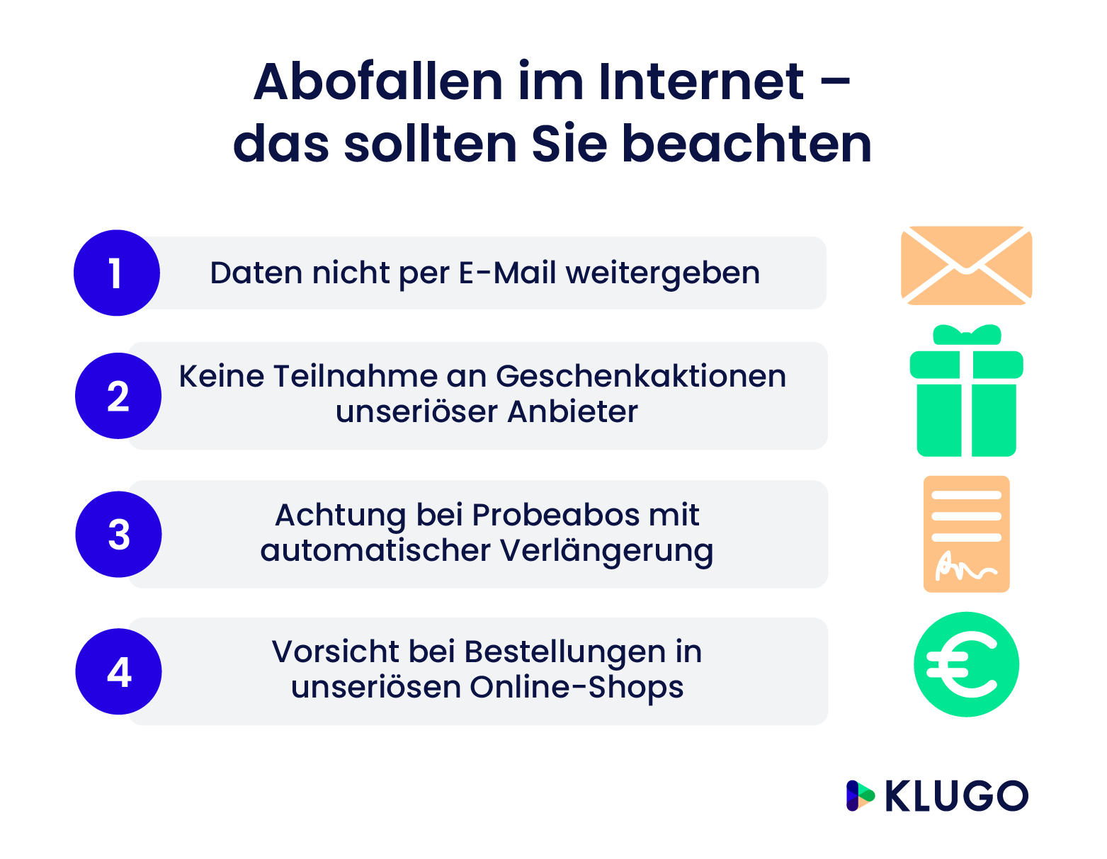 Abofallen im Internet - das sollten Sie beachten – Infografik