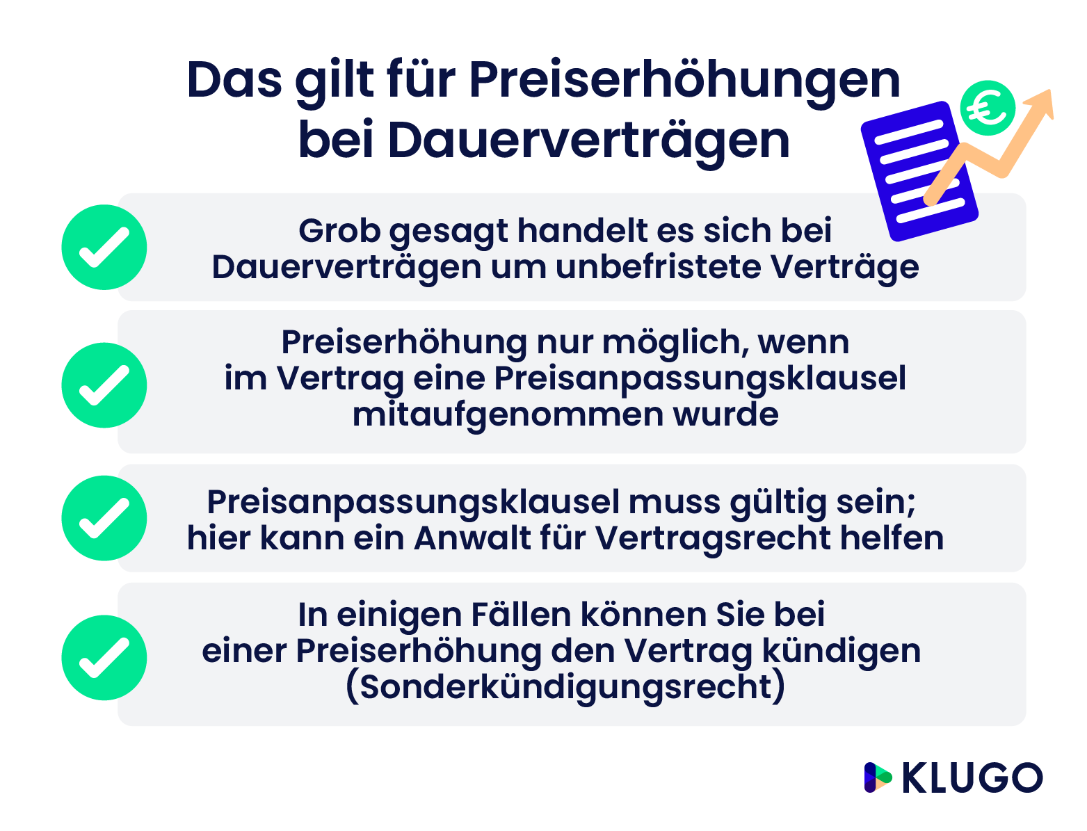 Das gilt für Preiserhöhungen bei Dauerverträgen – Infografik